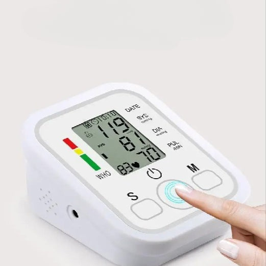 Digital Automatic Upper Arm Blood Pressure Monitor | Accurate BP & Heart Rate Machine | Easy One-Touch Operation