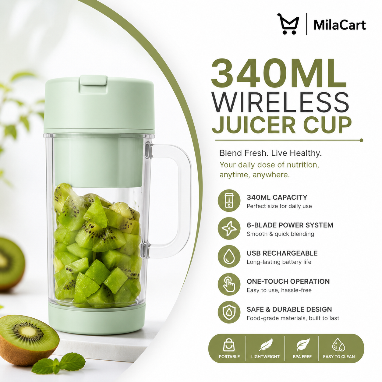 340ML Wireless Juicer Cup