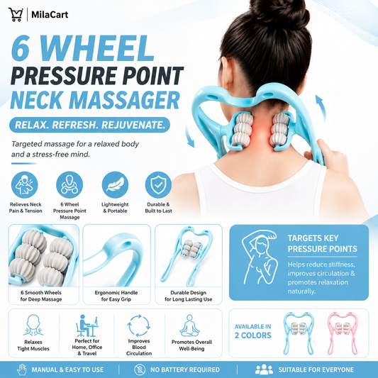 Deep Relief 6-Wheel Neck & Shoulder Massager